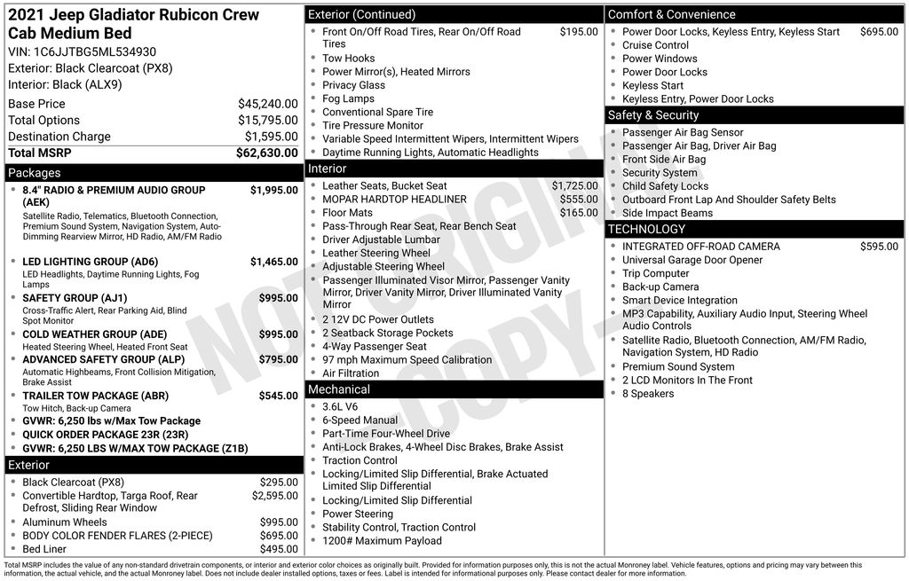 2021 Jeep Gladiator Rubicon Black at Auto Express Mitsubishi