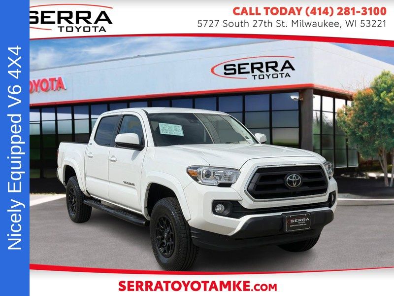 White 2022 Toyota Tacoma Pickup Truck Four-Wheel Drive 6-Speed Automatic