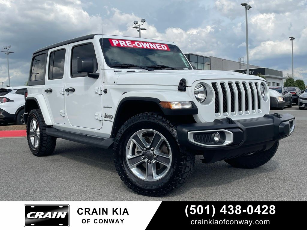 Bright White Clearcoat 2023 Jeep Wrangler Sahara 4-Door 4WD SUV / Crossover Four-Wheel Drive 8-Speed Automatic