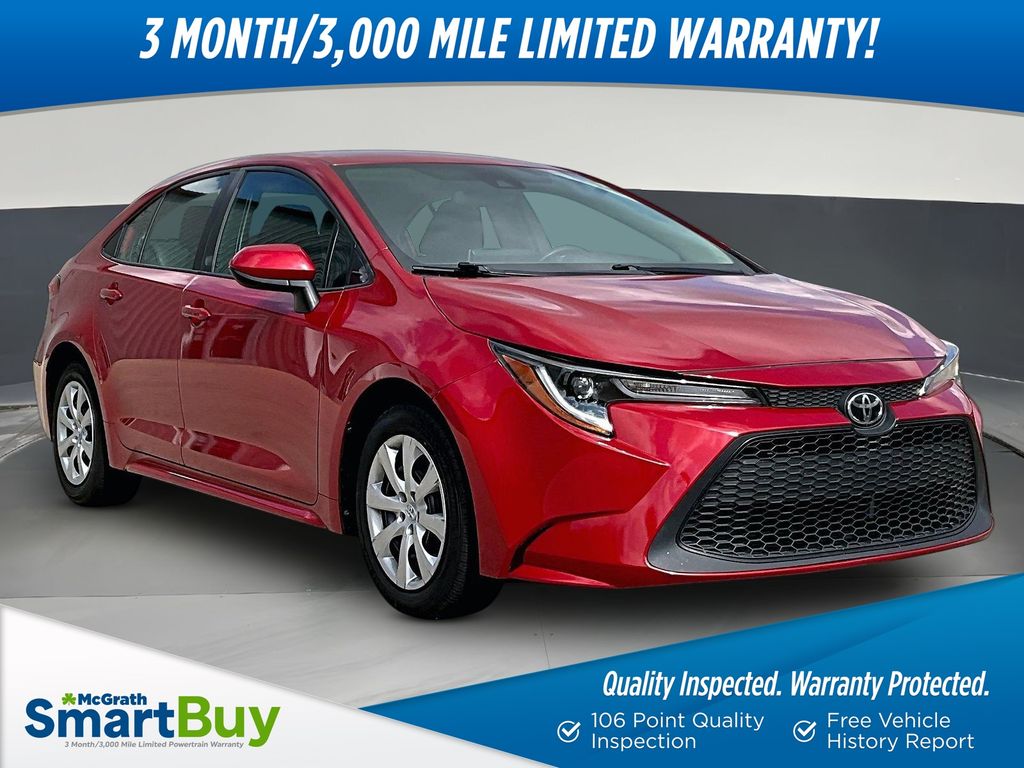 Barcelona Red Metallic 2021 Toyota Corolla LE FWD Sedan Front-Wheel Drive Continuously Variable Transmission