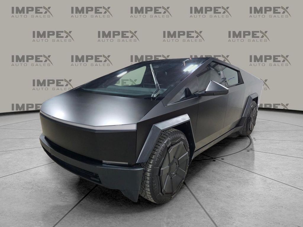 Black 2024 Tesla Cybertruck Crew Cab AWD Pickup Truck All-Wheel Drive 1-Speed Automatic