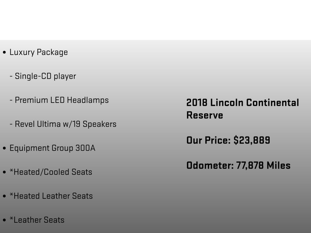 2018 Lincoln Continental Reserve - 5