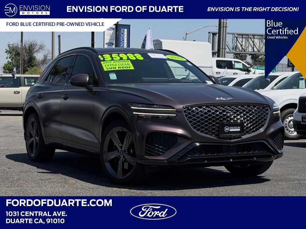 Red (Barossa Burgundy) 2022 Genesis GV70 SUV / Crossover All-Wheel Drive 8-Speed Automatic