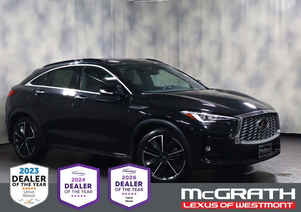 Mineral Black 2022 INFINITI QX55 SUV / Crossover All-Wheel Drive Continuously Variable Transmission