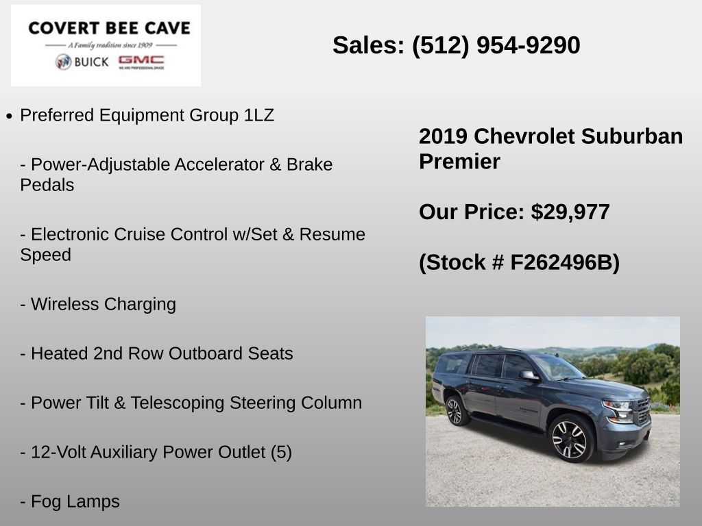 Used Car 2019 Chevrolet Suburban  Premier For Sale Under $30,000 In Austin, Texas