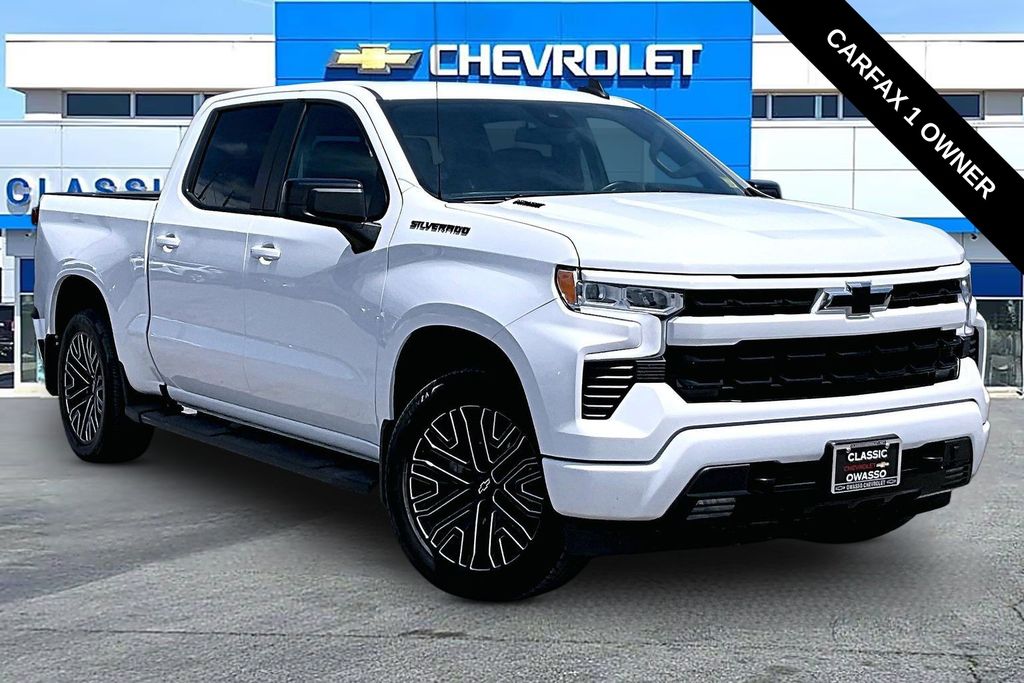 White 2024 Chevrolet Silverado 1500 Pickup Truck Four-Wheel Drive Automatic