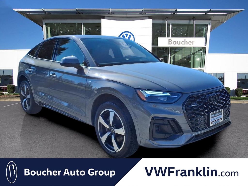 Chronos Gray Metallic 2023 Audi Q5 Sportback quattro Premium Plus S Line 45 TFSI AWD Sedan All-Wheel Drive 7-Speed Automatic
