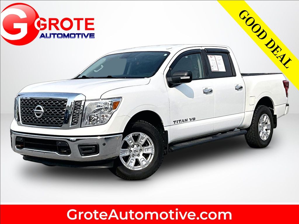 Glacier White 2018 Nissan Titan Pickup Truck Four-Wheel Drive 7-Speed Automatic
