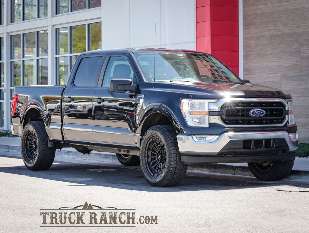 Black 2021 Ford F-150 Pickup Truck Four-Wheel Drive Automatic