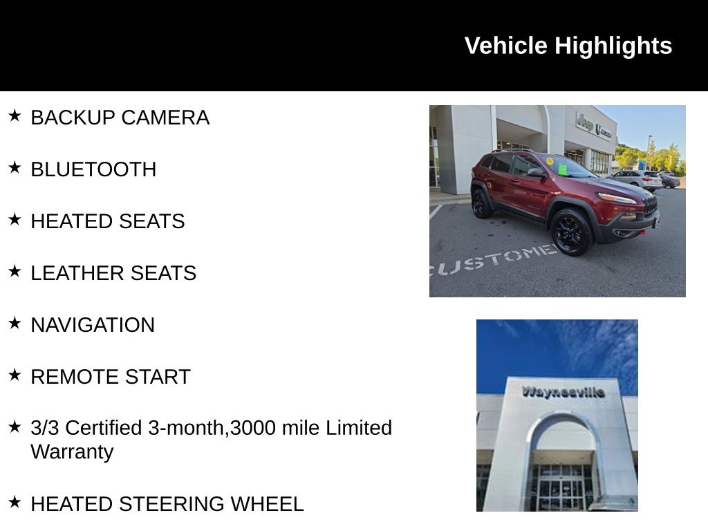 used 2018 Jeep Cherokee car, priced at $10,000