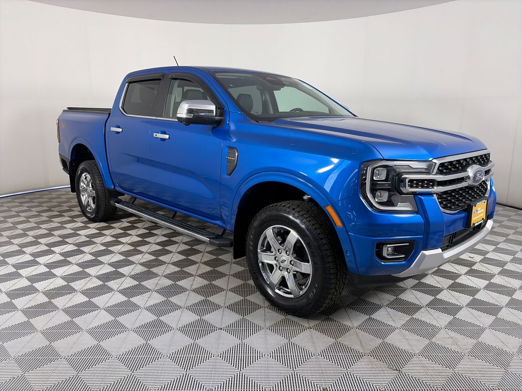 Blue Metallic 2024 Ford Ranger Pickup Truck Four-Wheel Drive Automatic