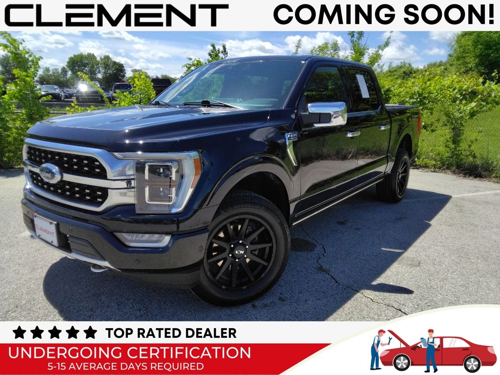 Agate Black Metallic 2021 Ford F-150 Platinum SuperCrew 4WD Pickup Truck Four-Wheel Drive Automatic
