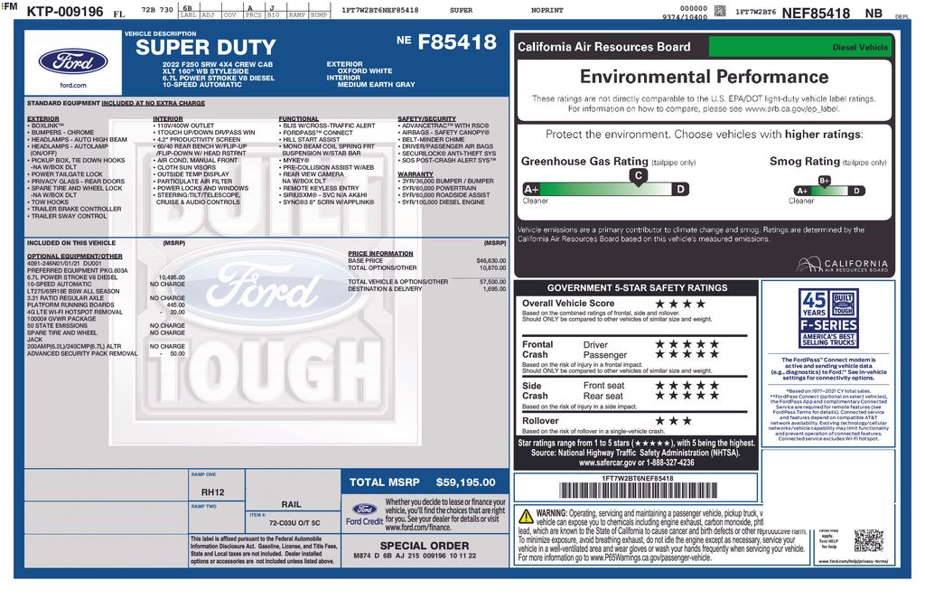 2022 Ford F-250SD XLT White at Walterboro Ford