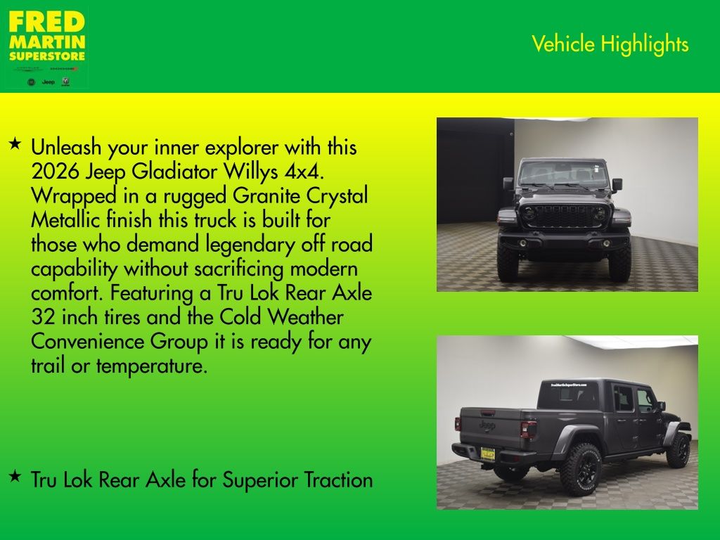 new 2026 Jeep Gladiator car, priced at $43,664