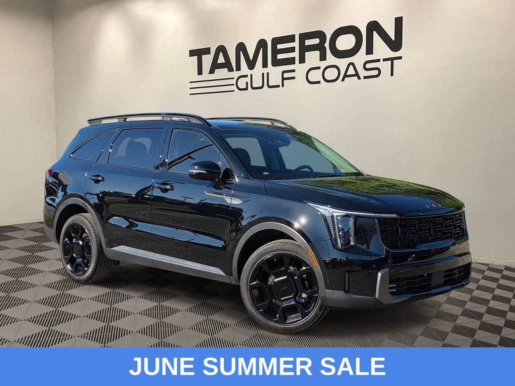 Ebony Black 2025 Kia Sorento X-Line EX AWD SUV / Crossover All-Wheel Drive 8-Speed Dual Clutch