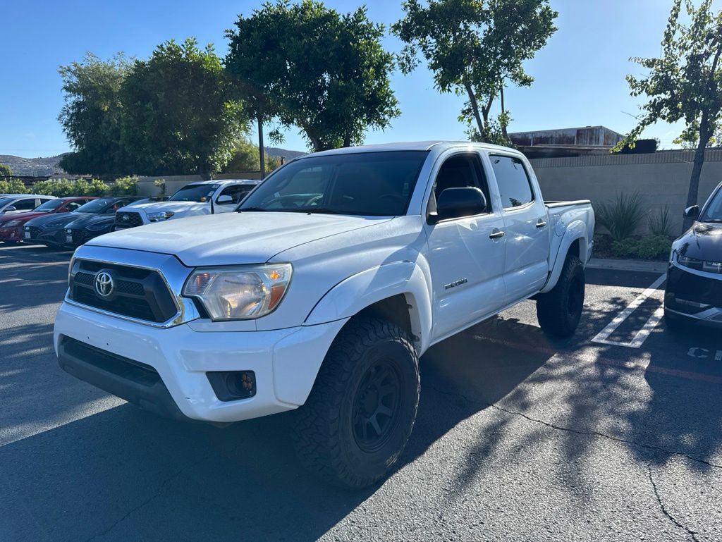 Super White 2015 Toyota Tacoma Double Cab V6 PreRunner Pickup Truck 4X2 5-Speed Automatic
