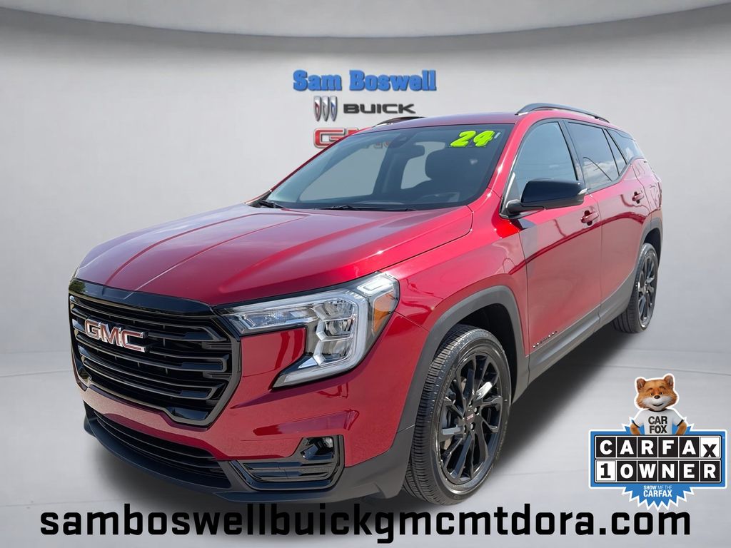 Volcanic Red Tintcoat 2024 GMC Terrain SLT AWD SUV / Crossover All-Wheel Drive 9-Speed Automatic