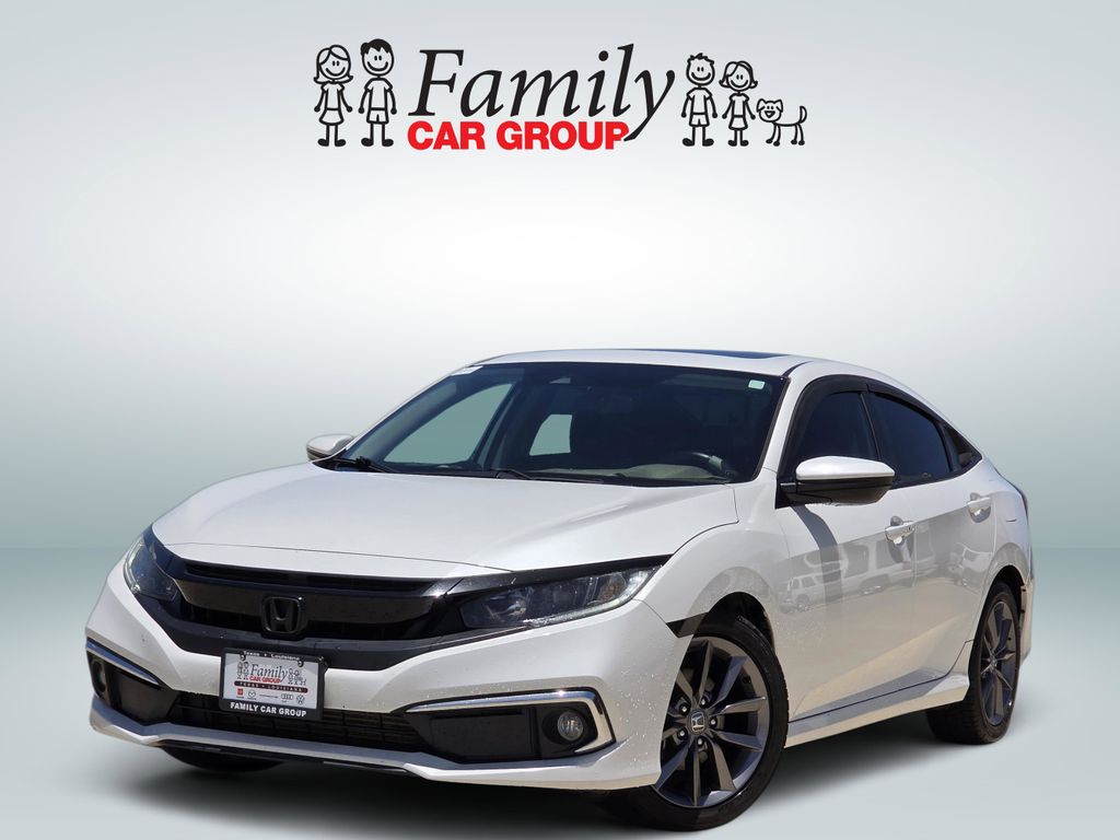 White 2020 Honda Civic EX Sedan FWD Sedan Front-Wheel Drive Continuously Variable Transmission