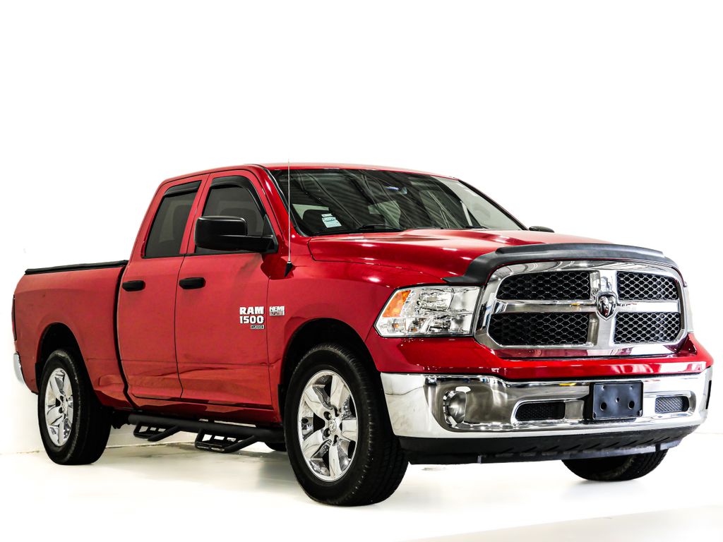 Flame Red Clearcoat 2019 RAM 1500 Pickup Truck Four-Wheel Drive 8-Speed Automatic