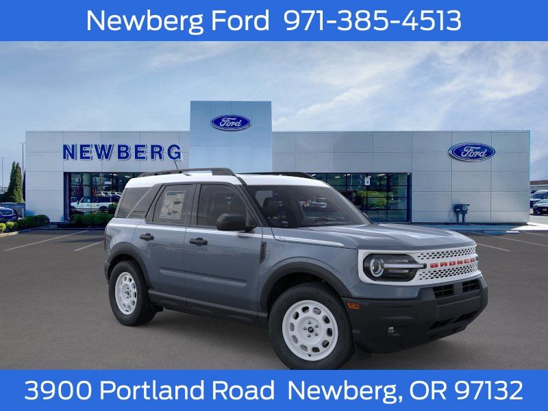 Blue (Azure Gray Metallic Tri-Coat) 2025 Ford Bronco Sport SUV / Crossover All-Wheel Drive 8-Speed Automatic