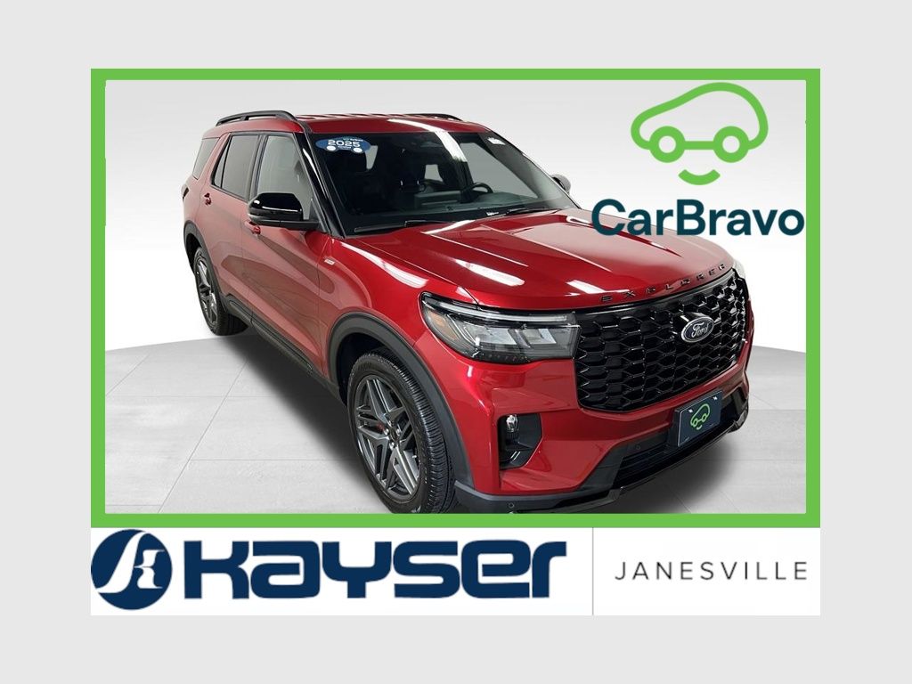 Red Metallic 2025 Ford Explorer SUV / Crossover All-Wheel Drive Automatic