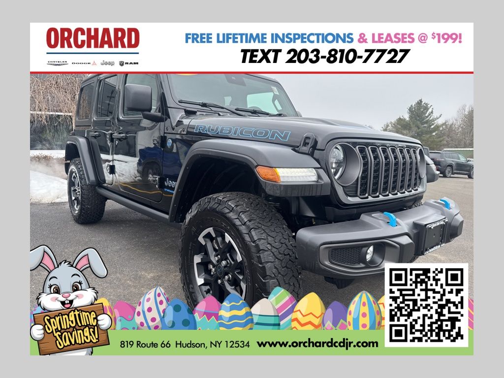 Black Clearcoat 2024 Jeep Wrangler 4xe Rubicon 4WD SUV / Crossover Four-Wheel Drive 8-Speed Automatic