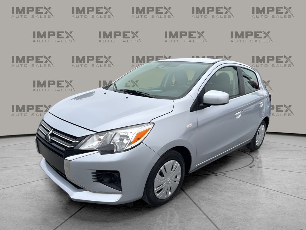 Starlight Silver Metallic 2024 Mitsubishi Mirage ES FWD Hatchback Front-Wheel Drive Continuously Variable Transmission