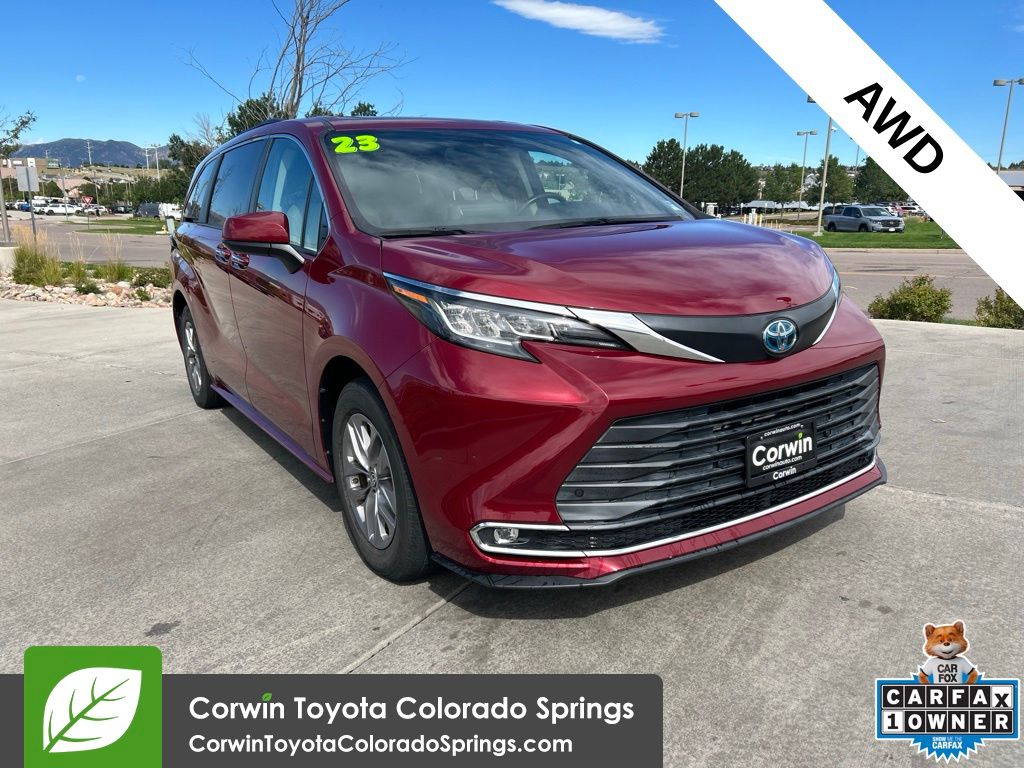 Red (Ruby Flare Pearl) 2023 Toyota Sienna Minivan All-Wheel Drive Continuously Variable Transmission