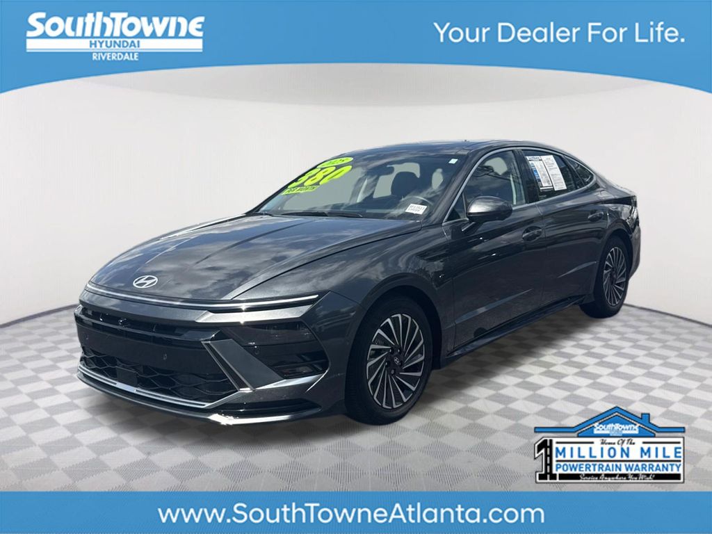 Portofino Gray 2025 Hyundai Sonata Hybrid Sedan Front-Wheel Drive 6-Speed Automatic