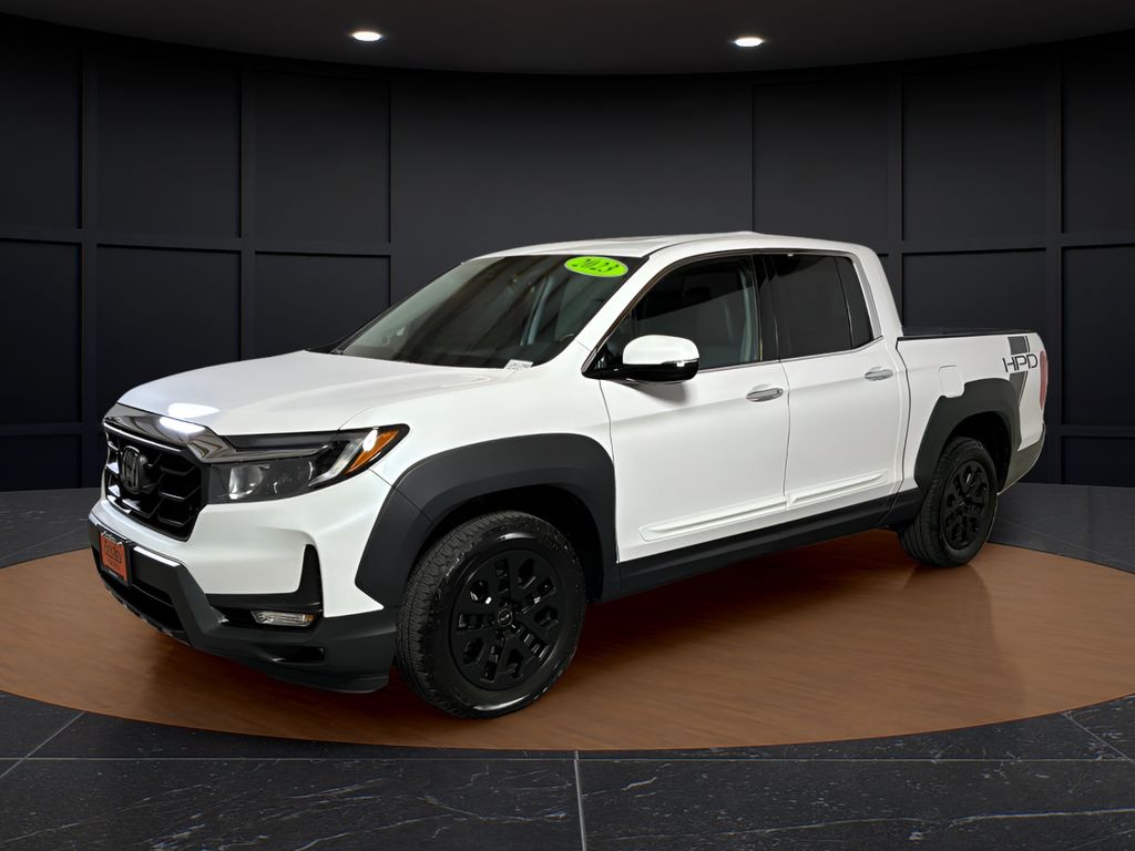 Platinum White Pearl 2023 Honda Ridgeline Pickup Truck All-Wheel Drive 9-Speed Automatic