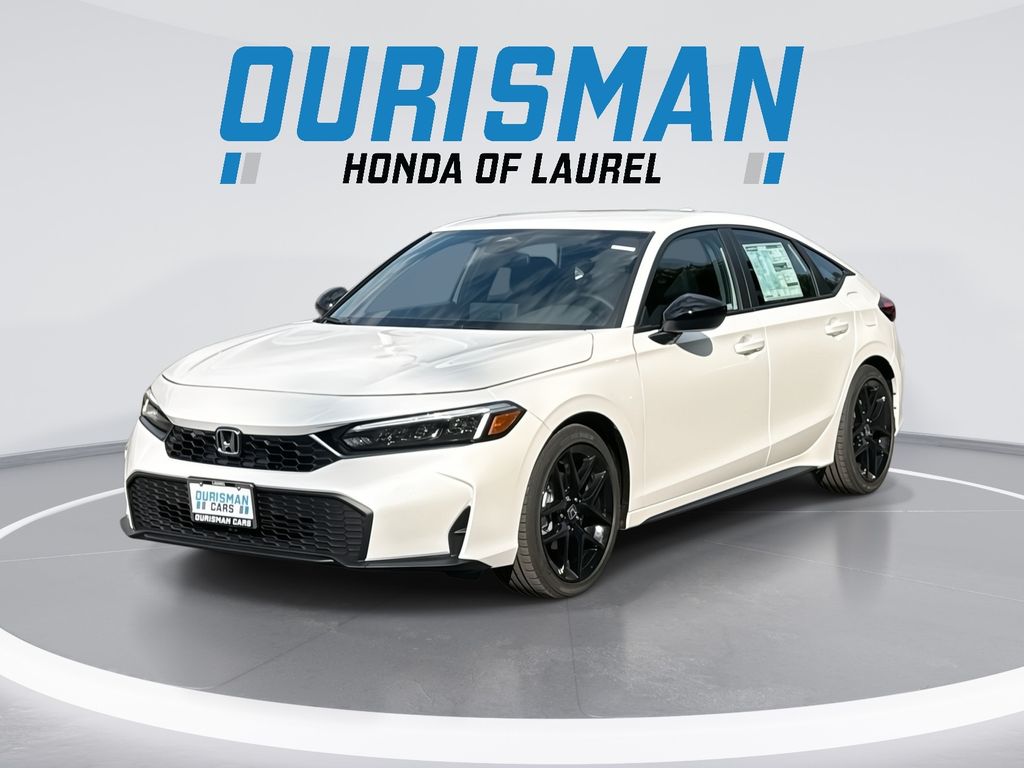 Platinum White Pearl 2026 Honda Civic Hatchback Hatchback Front-Wheel Drive Continuously Variable Transmission