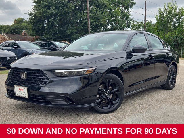 Black 2025 Honda Accord Sedan Front-Wheel Drive Continuously Variable Transmission