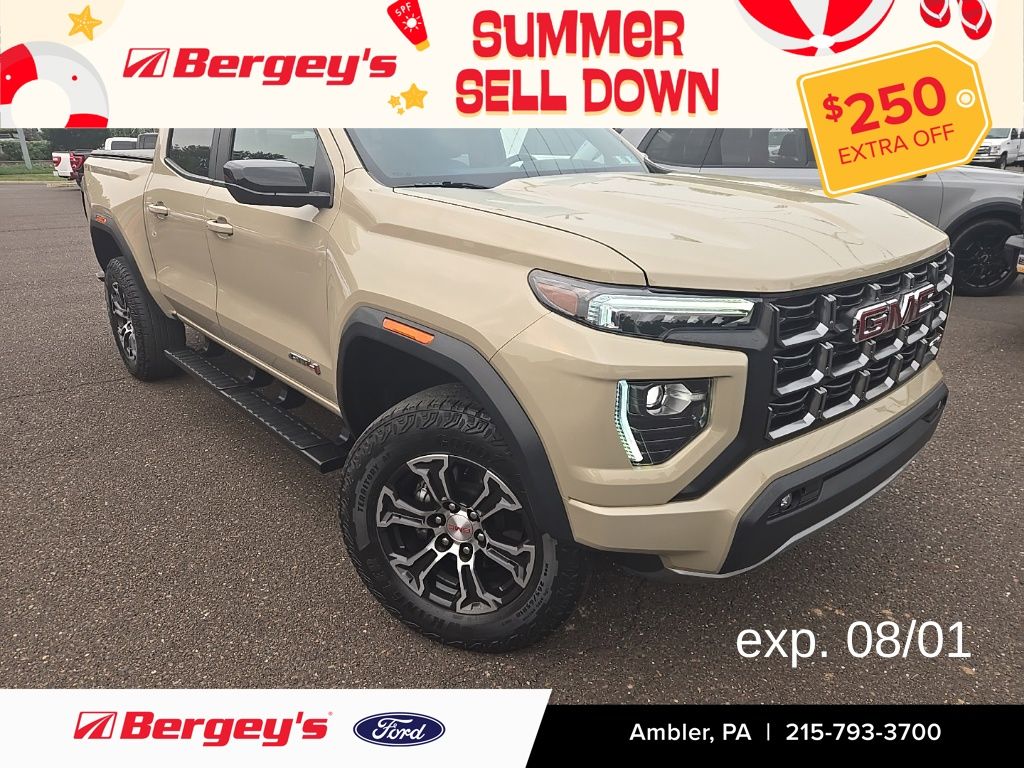 Desert Sand Metallic 2023 GMC Canyon Pickup Truck Four-Wheel Drive 8-Speed Automatic