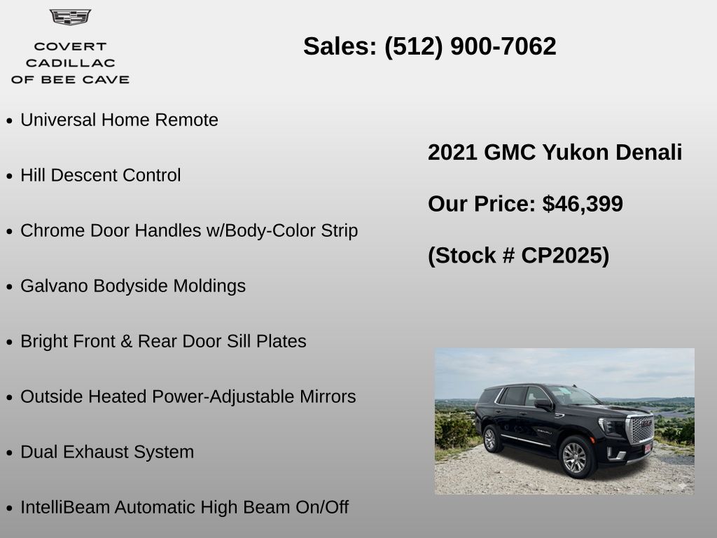 Used Car 2021 Gmc Yukon  Denali For Sale Under $50,000 In Austin, Texas