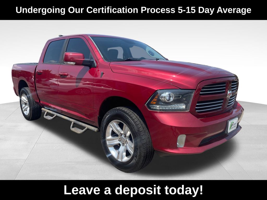 Deep Cherry Red Crystal Pearlcoat 2014 RAM 1500 Pickup Truck Four-Wheel Drive 8-Speed Automatic