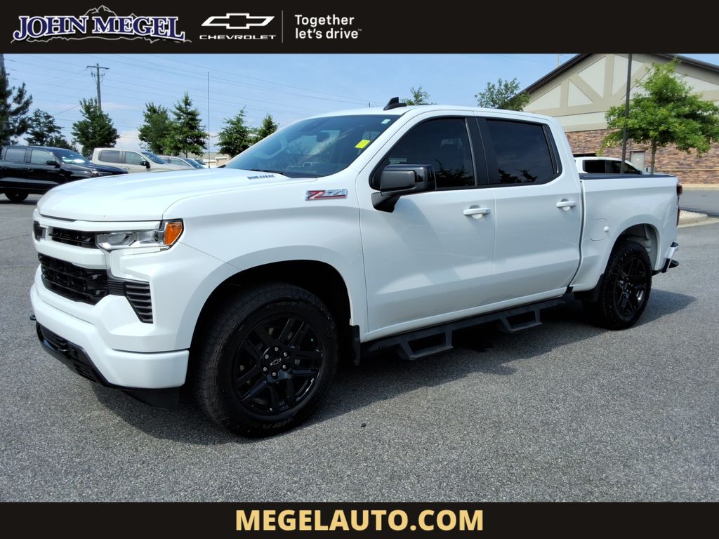Summit White 2023 Chevrolet Silverado 1500 RST Crew Cab 4WD Pickup Truck Four-Wheel Drive Automatic