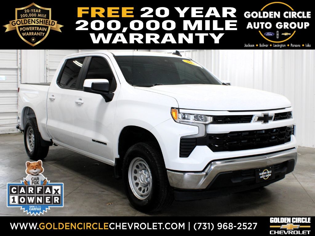Summit White 2023 Chevrolet Silverado 1500 LT Crew Cab RWD Pickup Truck 4X2 Automatic