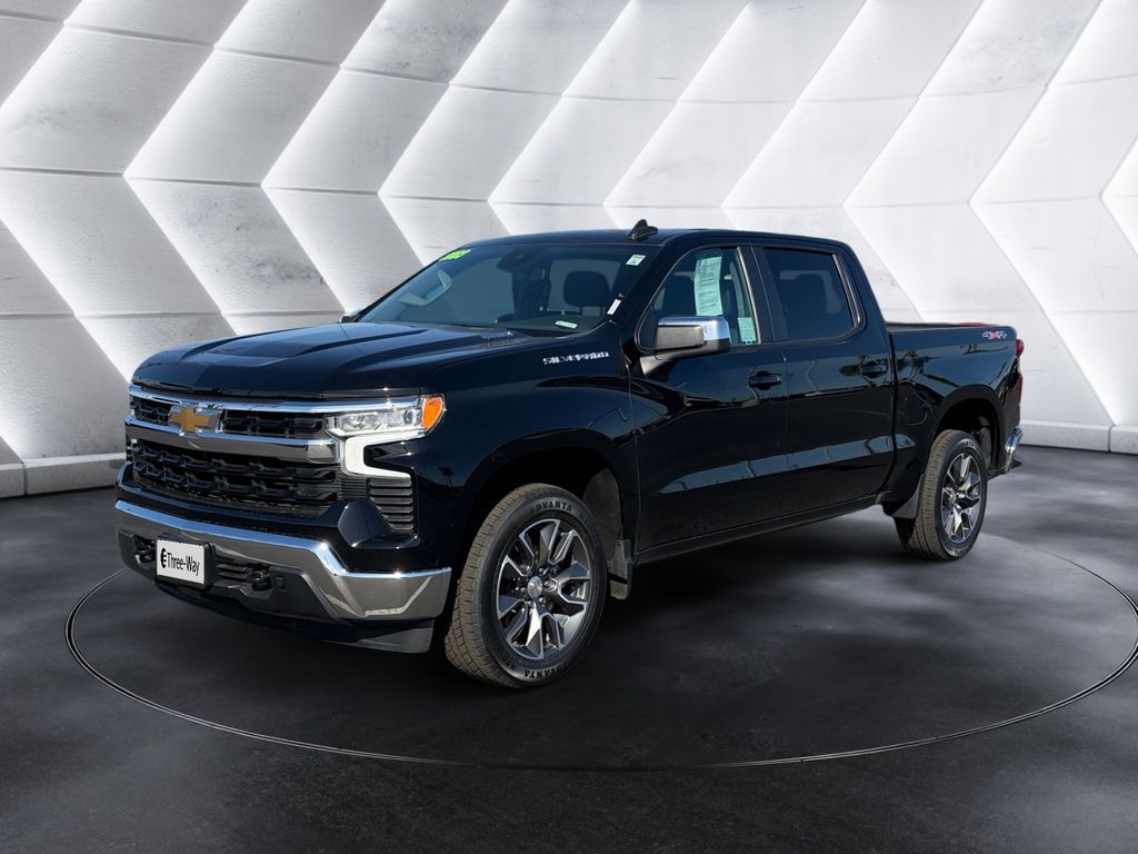 Black 2023 Chevrolet Silverado 1500 LT Crew Cab 4WD Pickup Truck Four-Wheel Drive Automatic