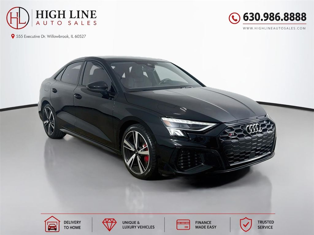 Mythos Black Metallic 2023 Audi S3 Sedan 7-Speed Automatic