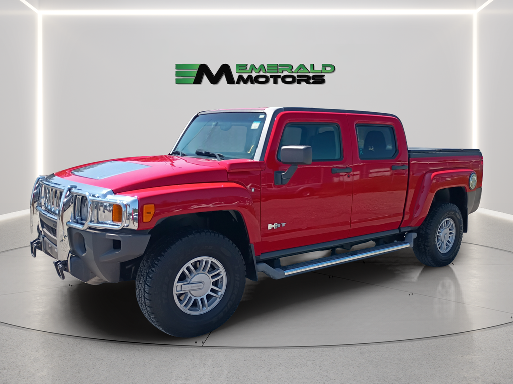 Red 2009 Hummer H3T Pickup Truck Four-Wheel Drive 4-Speed Automatic Overdrive
