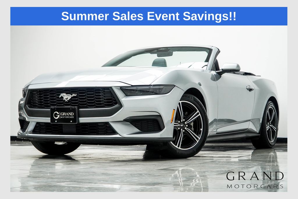 Silver 2025 Ford Mustang Convertible Rear-Wheel Drive Automatic