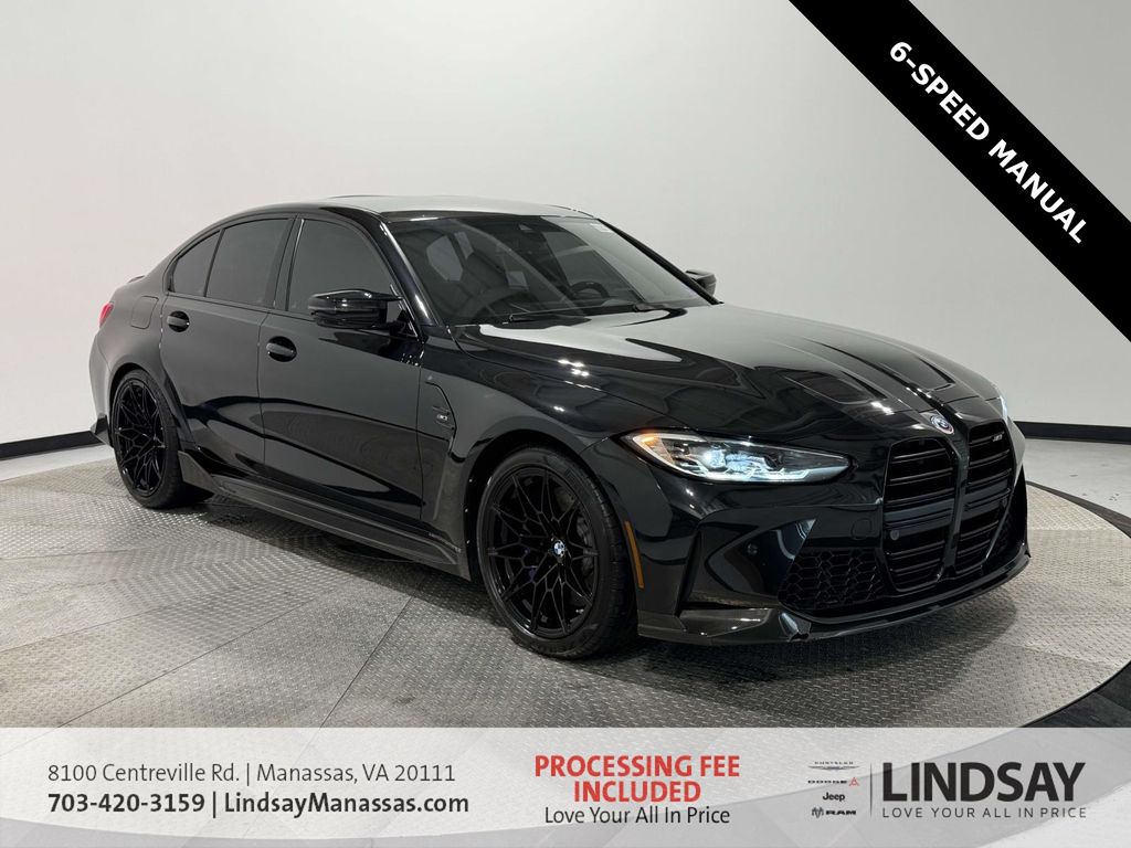 Black Sapphire Metallic 2023 BMW M3 RWD Sedan Rear-Wheel Drive 6-Speed Manual