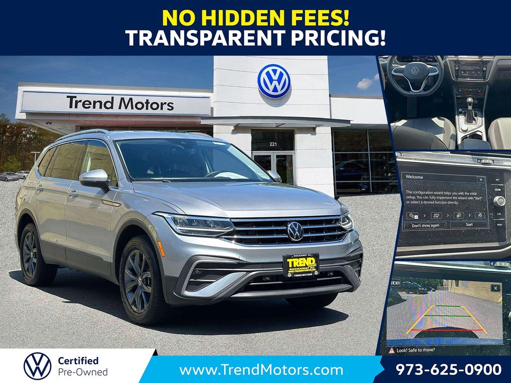 Silver Metallic 2022 Volkswagen Tiguan SUV / Crossover All-Wheel Drive 8-Speed Automatic