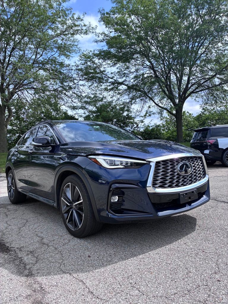 Hermosa Blue 2024 INFINITI QX55 Sensory AWD SUV / Crossover All-Wheel Drive Continuously Variable Transmission