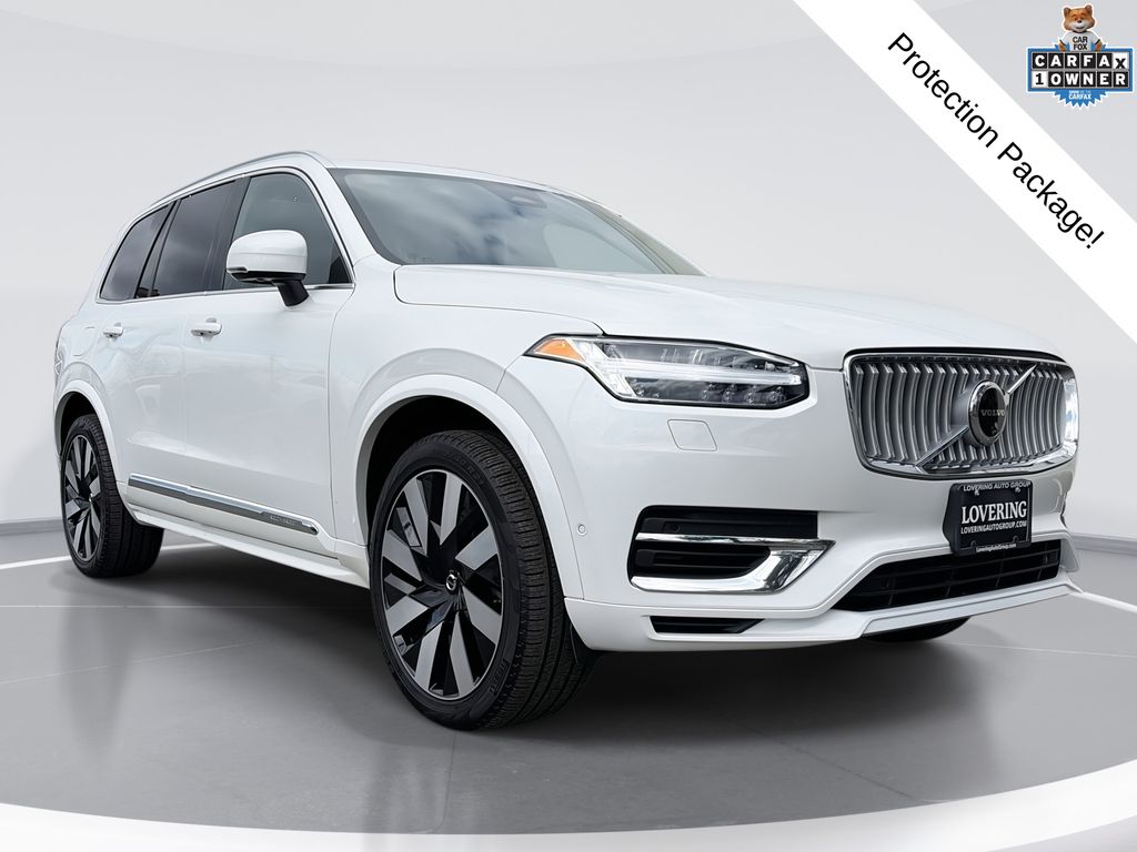 Crystal White 2024 Volvo XC90 Recharge T8 Recharge Ultimate Bright Theme 6-Passenger eAWD SUV / Crossover All-Wheel Drive Automatic