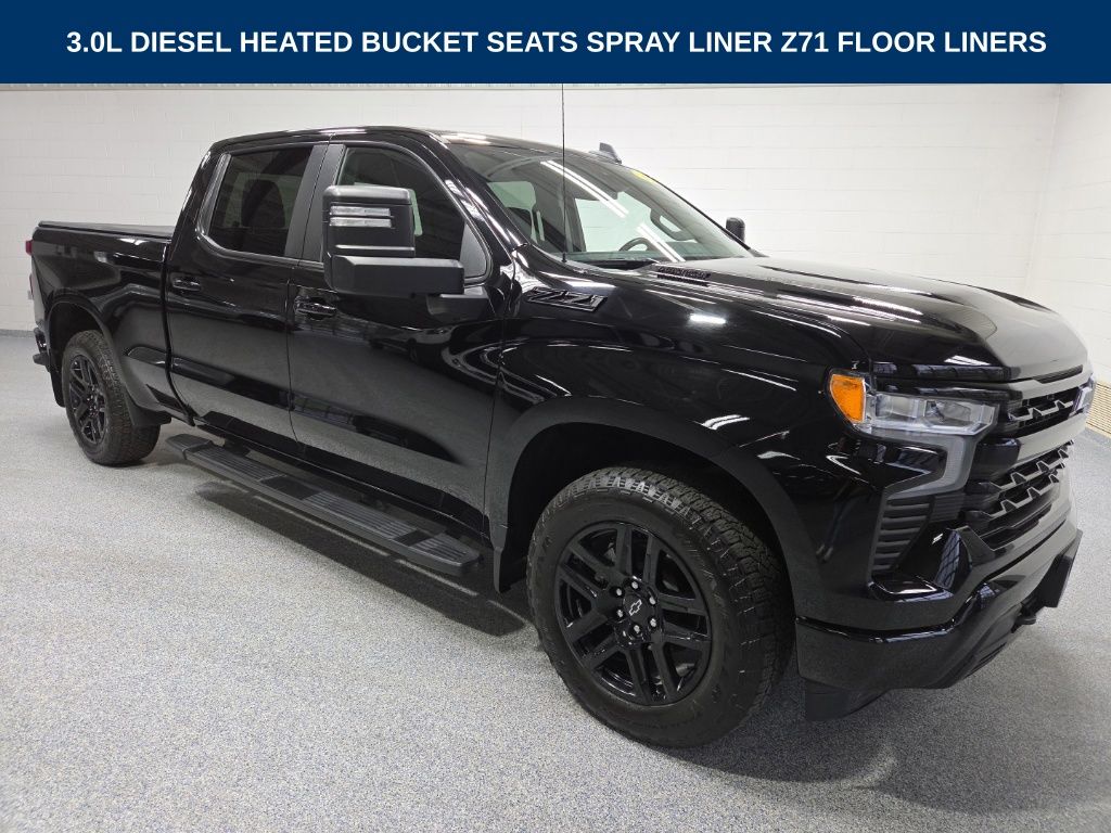 Black 2023 Chevrolet Silverado 1500 Pickup Truck Four-Wheel Drive Automatic