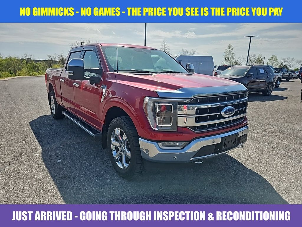 Rapid Red Metallic Tinted Clearcoat 2021 Ford F-150 Lariat SuperCrew 4WD Pickup Truck Four-Wheel Drive Automatic