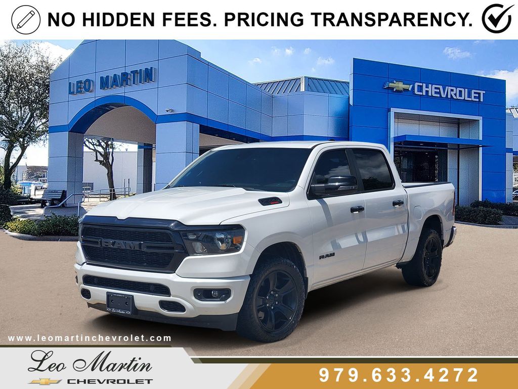 Bright White Clearcoat 2023 RAM 1500 Pickup Truck Four-Wheel Drive 8-Speed Automatic