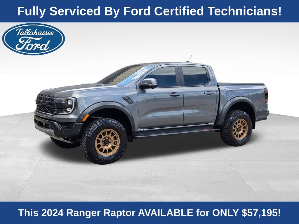 Carbonized Gray Metallic 2024 Ford Ranger Raptor SuperCrew 4WD Pickup Truck Four-Wheel Drive Automatic