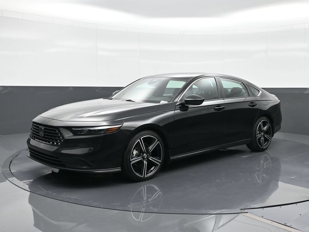 Crystal Black Pearl 2025 Honda Accord Hybrid Sedan Front-Wheel Drive Continuously Variable Transmission